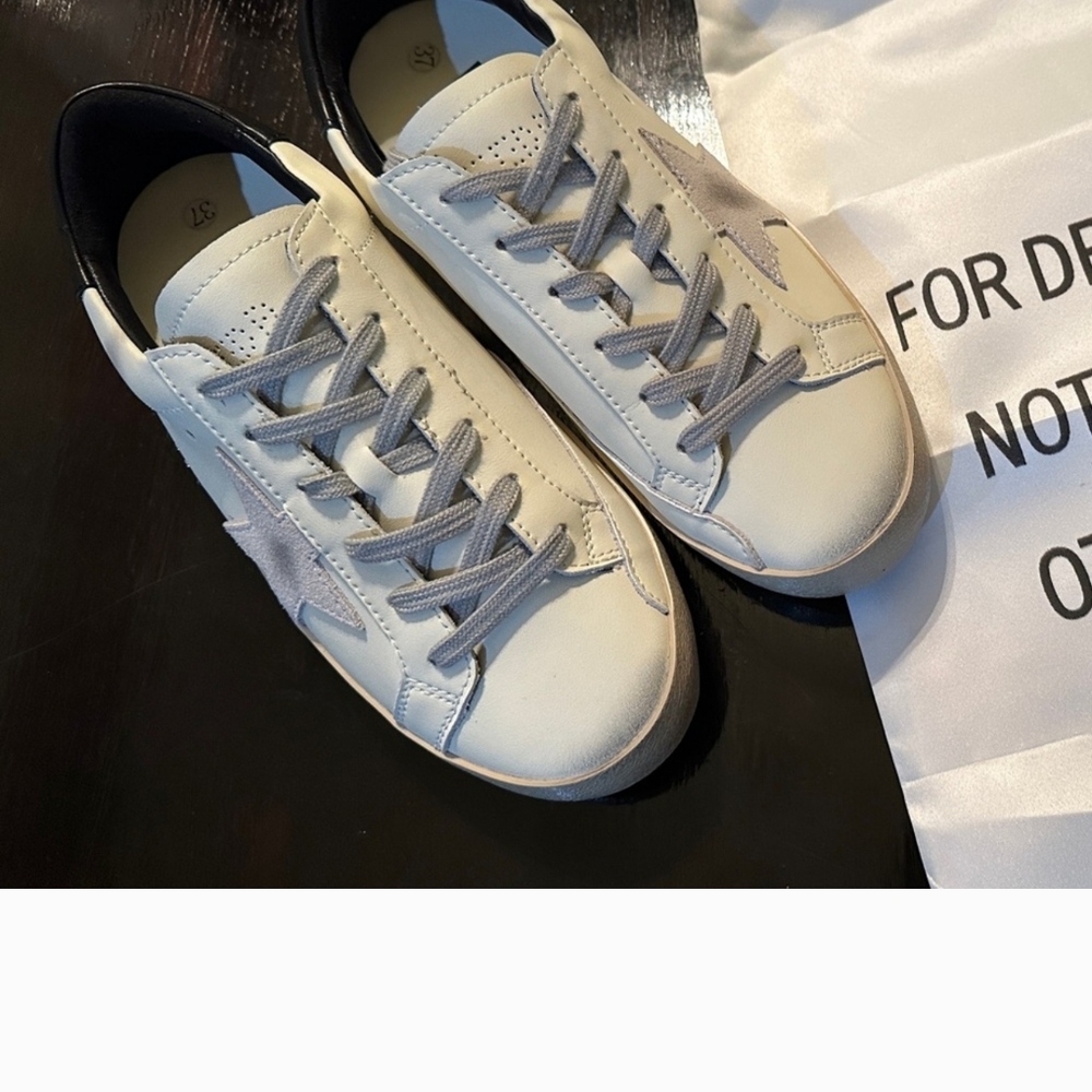 Stylish White and Gray Sneakers